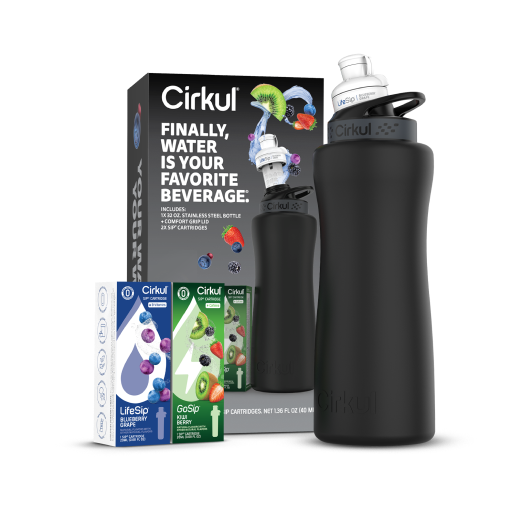 32oz. Matte Black Stainless Steel Bottle Starter Kit H9